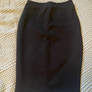 Lulu's Black Midi Pencil Skirt for Work